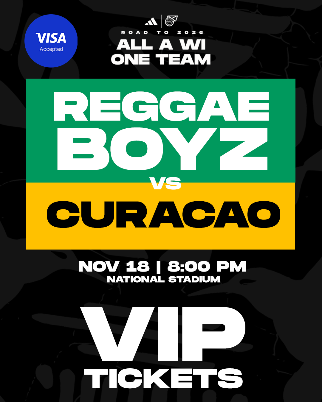 Jamaica vs Curacao WCQ (VIP) – Nov 18 @ 8PM