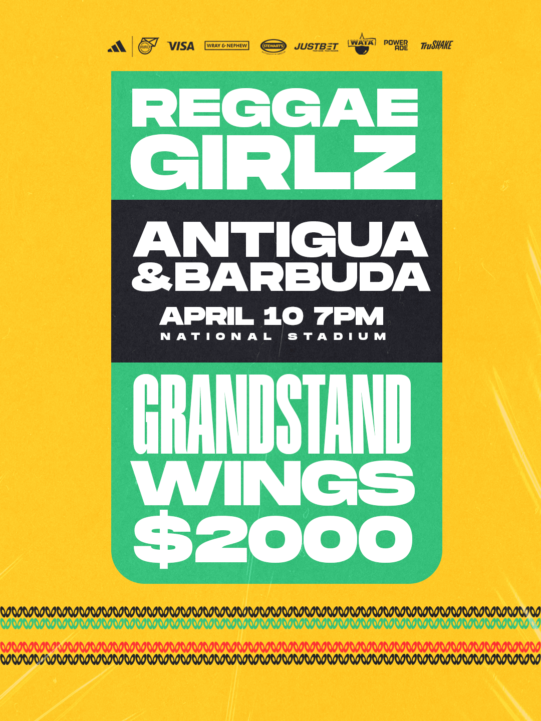 Jamaica vs Antigua & Barbuda (Grandstand Wing) - April 10
