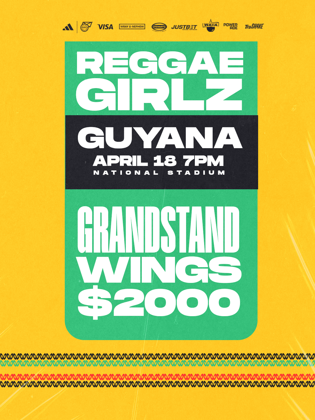 Jamaica vs Guyana (Grandstand Wing) - April 18